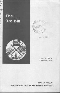 STATE OF OREGON DEPARTMENT OF GEOLOGY AND MINERAL INDUSTRIES  1966