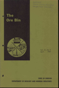 STATE OF OREGON DEPARTMENT OF GEOLOGY AND MINERAL INDUSTRIES • 1969