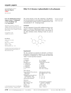 organic papers Ethyl N-(5-bromo-3-phenylindol-2-yl)carbamate