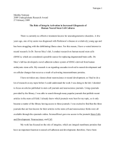 Natrajan 1 Muktha Natrajan 2009 Undergraduate Research Award 27 February 2009
