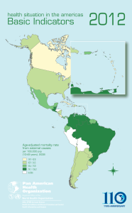 2012 Basic Indicators health situation in the americas Age-adjusted mortality rate