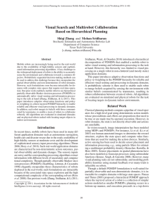 Visual Search and Multirobot Collaboration Based on Hierarchical Planning