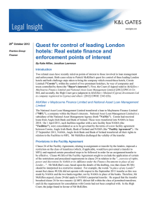 Quest for control of leading London hotels: Real estate finance and