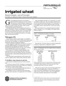 G Irrigated wheat Eastern Oregon—east of Cascades