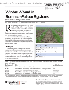 R Winter Wheat in Summer-Fallow Systems (Intermediate precipitation zone)