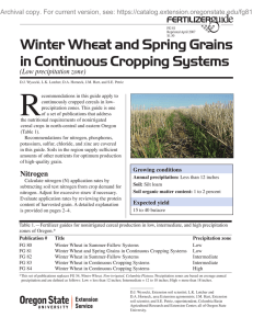 R Winter Wheat and Spring Grains in Continuous Cropping Systems (Low precipitation zone)