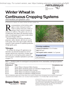 R Winter Wheat in Continuous Cropping Systems (Intermediate precipitation zone)