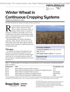 R Winter Wheat in Continuous Cropping Systems (High precipitation zone)