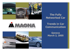 The Fully Networked Car Trends in Car Communication
