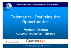 Telematics – Realizing the Opportunities