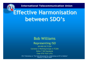 Effective Harmonisation between SDO’s