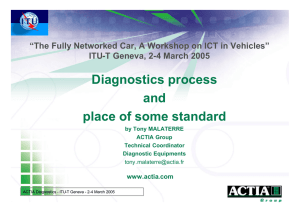 Diagnostics process and place of some standard