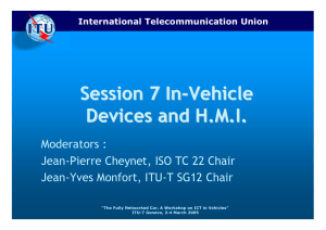 Session 7 In - Vehicle Devices and H.M.I.