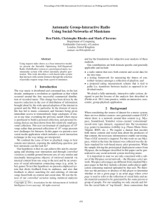 Automatic Group-Interactive Radio Using Social-Networks of Musicians