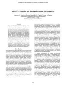 MODEC — Modeling and Detecting Evolutions of Communities