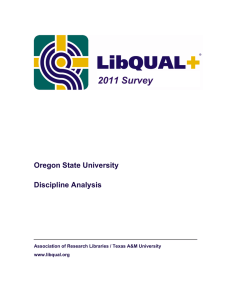 2011 Survey Oregon State University Discipline Analysis