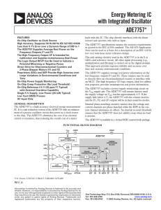 Energy Metering IC with Integrated Oscillator ADE7757 *