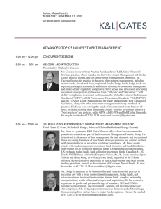 ADVANCED TOPICS IN INVESTMENT MANAGEMENT CONCURRENT SESSIONS