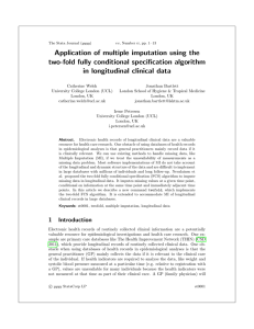Application of multiple imputation using the two-fold fully conditional specification algorithm