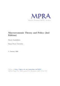 MPRA Macroeconomic Theory and Policy (2nd Edition) Munich Personal RePEc Archive