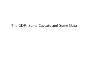 The GDP: Some Caveats and Some Data