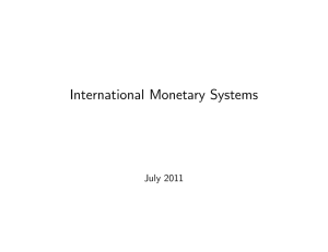 International Monetary Systems July 2011