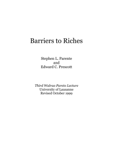 Barriers to Riches  Stephen L. Parente and