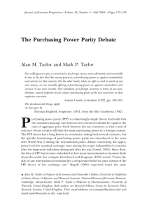 The Purchasing Power Parity Debate