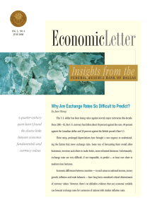 Economic Letter Insights from the Why Are Exchange Rates So Difficult to Predict?