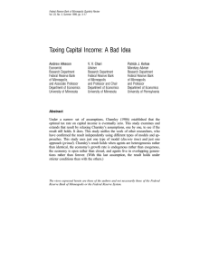 Taxing Capital Income: A Bad Idea
