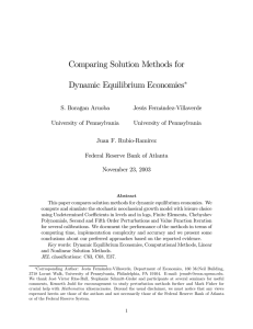 Comparing Solution Methods for Dynamic Equilibrium Economies