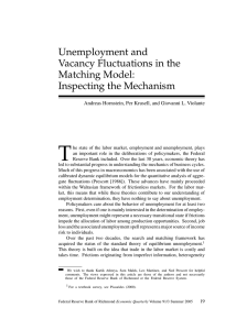 T Unemployment and Vacancy Fluctuations in the Matching Model: