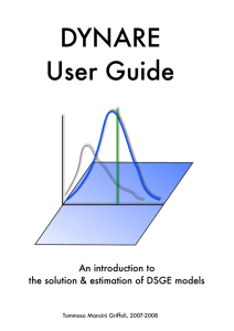 DYNARE User Guide An introduction to the solution &amp; estimation of DSGE models