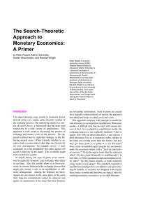 The Search-Theoretic Approach to Monetary Economics: A Primer