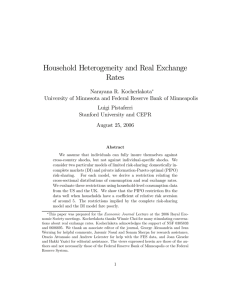 Household Heterogeneity and Real Exchange Rates