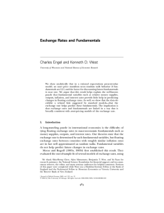 Exchange Rates and Fundamentals Charles Engel and Kenneth D. West