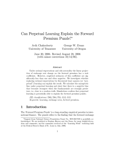 Can Perpetual Learning Explain the Forward Premium Puzzle?