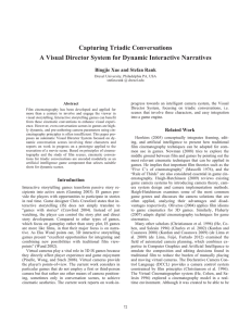 Capturing Triadic Conversations A Visual Director System for Dynamic Interactive Narratives