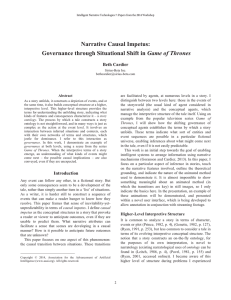 Narrative Causal Impetus: Governance through Situational Shift in Game of Thrones