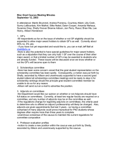 Bisc Grad Caucus Meeting Minutes September 12, 2003