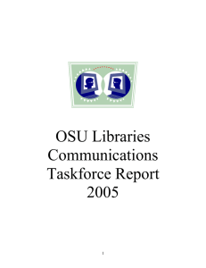 OSU Libraries Communications Taskforce Report