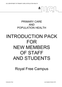 INTRODUCTION PACK FOR NEW MEMBERS