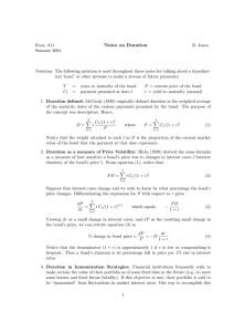 Notes on Duration