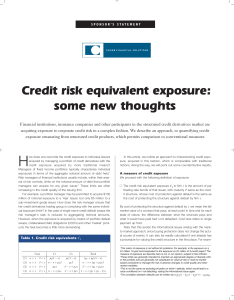 Credit risk equivalent exposure: some new thoughts