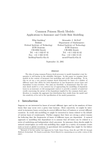 Common Poisson Shock Models: Applications to Insurance and Credit Risk Modelling