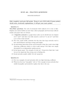 ECON 483 - PRACTICE QUESTIONS