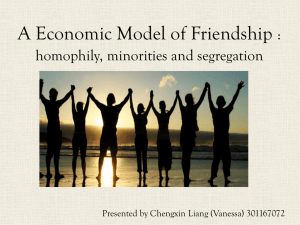 A Economic Model of Friendship : homophily, minorities and segregation