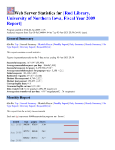 W  [Rod Library, University of Northern Iowa, Fiscal Year 2009