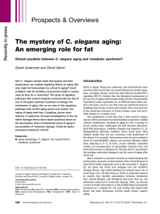 Prospects &amp; Overviews The mystery of C. elegans aging: press