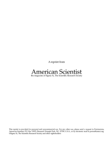 American Scientist A reprint from